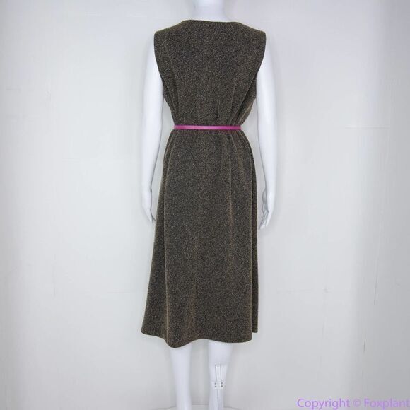 Vintage Leslie Fay scoop neck sleeveless midi dress, size 16 - Picture 4 of 15